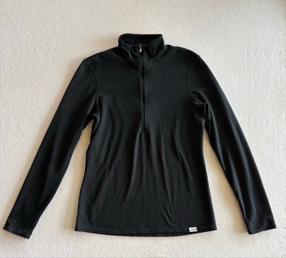 Patagonia Half Zip Pullover Jacket Women’s Medium Black Lightweight Running